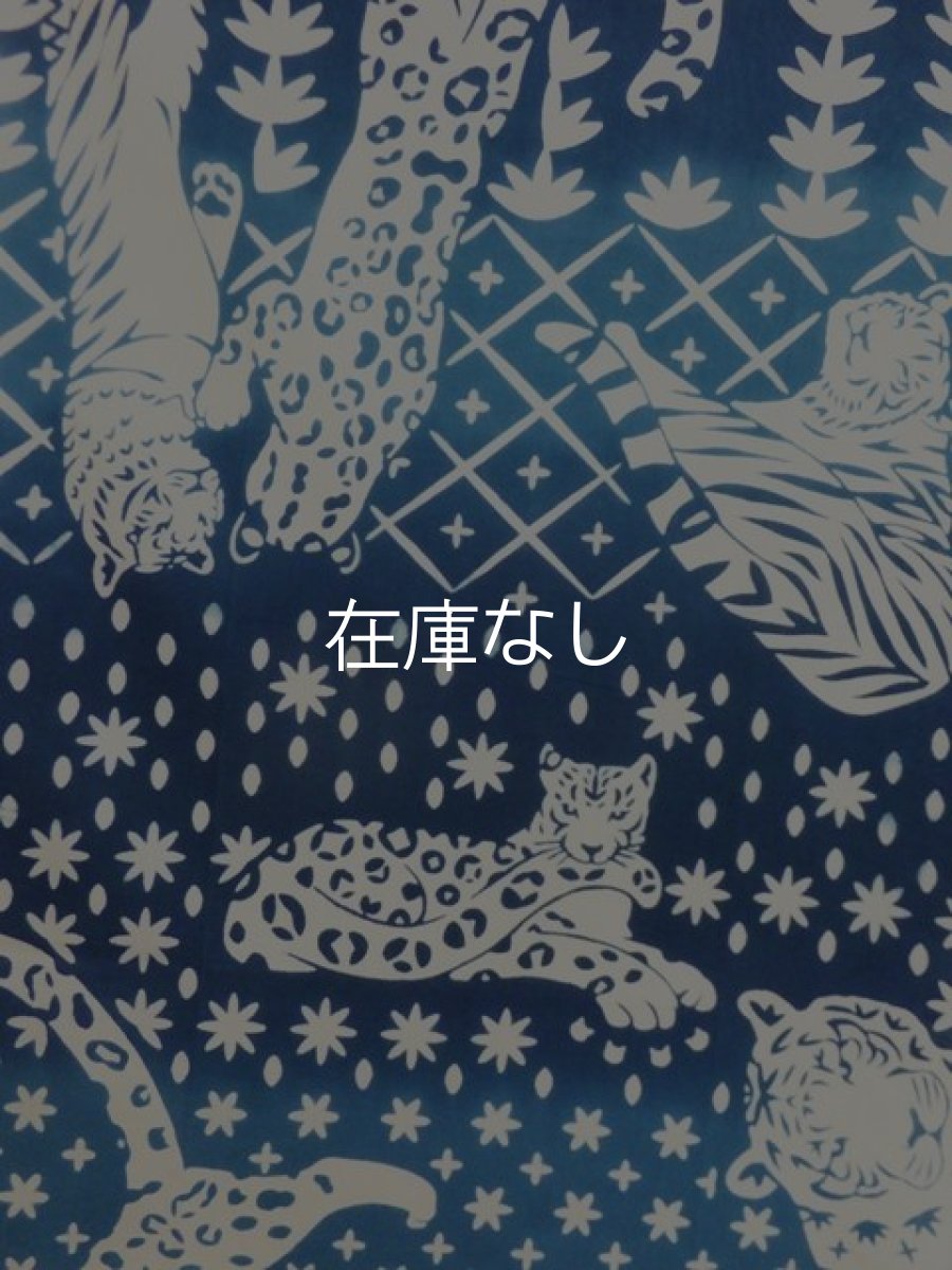 画像1: とことわの手ぬぐい　ネコカキリコ 濃藍 (1)