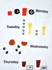 画像1: にじゆらの手ぬぐい　happy beer time (1)