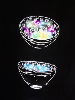 梨園染の手ぬぐい 曜変天目茶碗 - 手ぬぐい専門店 こっさ。