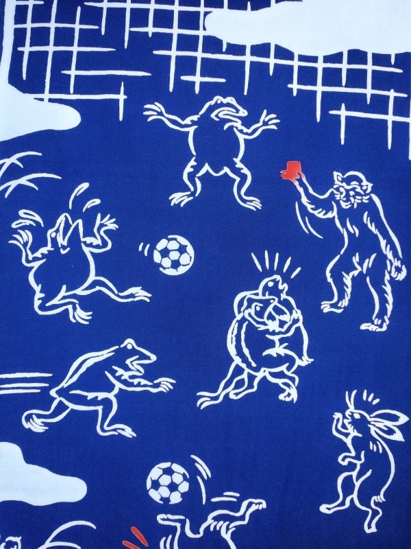 JIKAN STYLE（旧 気音間）の手ぬぐい* 鳥獣戯画 サッカー - 手ぬぐい