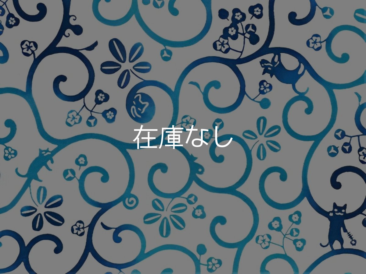 画像1: 手ぬぐい　どろぼう猫 青 (1)