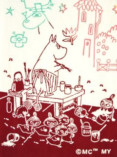 ムーミン手ぬぐい ムーミンママ&落書き - 手ぬぐい専門店 こっさ。