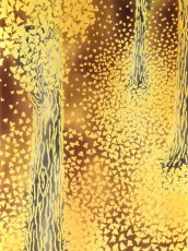 画像1: 【4月の限定販売】紺屋乃加藤の手ぬぐい　散りいちょう (1)