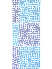 画像2: 【期間限定】アトリエラヒヨの手ぬぐい　しかく 水色×薄紫（お一人様一点限り） (2)