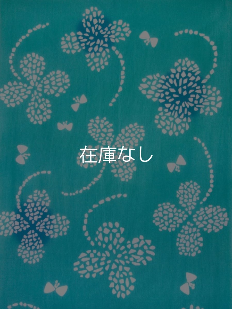 画像1: 【期間限定】アトリエラヒヨの手ぬぐい　クローバー ミント（お一人様一点限り） (1)