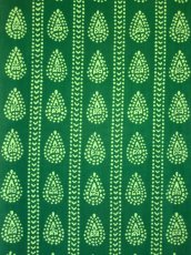 画像1: 【期間限定】アトリエラヒヨの手ぬぐい　ペイズリーライン 緑（お一人様一点限り） (1)