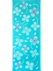 画像3: 【期間限定】アトリエラヒヨの手ぬぐい　クローバー ミント（お一人様一点限り） (3)