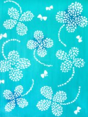 画像2: 【期間限定】アトリエラヒヨの手ぬぐい　クローバー ミント（お一人様一点限り） (2)
