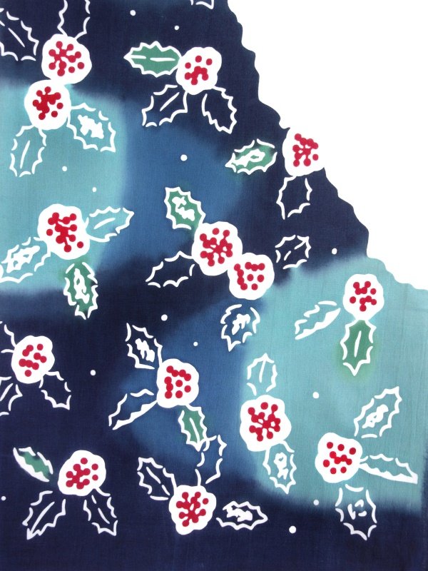 作家 te 冬の白いぬ ゆきあかりシリーズ にじゆらの手ぬぐい 雪あかりの冬 - 手ぬぐい専門店 こっさ。