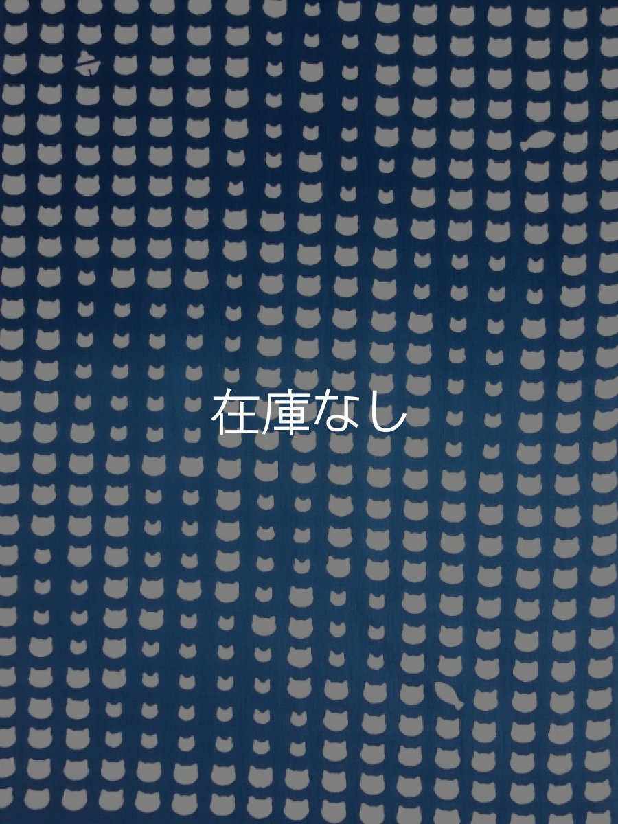 画像3: 黒猫舎の手ぬぐい　ねこしぼり 青ぼかし (3)