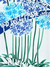 画像1: 【4月の限定販売、3月29日20時〜販売開始】紺屋乃加藤の手ぬぐい　アガパンサス (1)