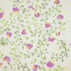 画像1: 【期間限定】伊勢木綿の手描き染め手ぬぐい　カラスノエンドウ 紫 (1)