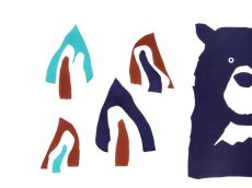 画像2: 中村染工場の手ぬぐい　水芭蕉と熊 (2)