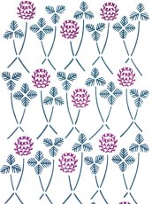 画像1: 【3月の期間限定】木下恵の手ぬぐい　詰草の編み込み紋様 (1)