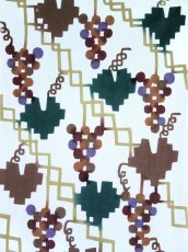 画像1: 【3月の期間限定】木下恵の手ぬぐい　ぶどう棚 そらいろ (1)