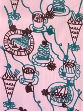 画像1: 【3月の期間限定】木下恵の手ぬぐい　ダイエットは明日から いちご色 濃 (1)