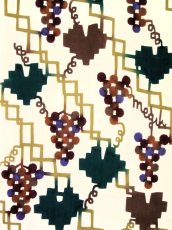 画像2: 【3月の期間限定】木下恵の手ぬぐい　ぶどう棚 ちゃいろ (2)