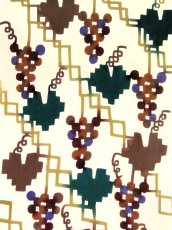 画像1: 【3月の期間限定】木下恵の手ぬぐい　ぶどう棚 ちゃいろ (1)