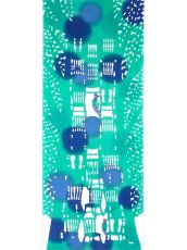 画像4: 【3月の期間限定】木下恵の手ぬぐい　家具屋のキツツキさん みどり (4)