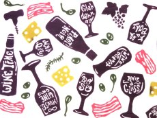 画像1: 【期間限定】JOYの手ぬぐい　Wine time Bordeaux (1)