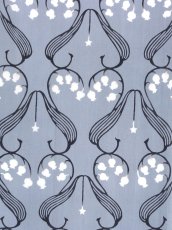 画像1:  【期間限定】 沢瀉屋の手ぬぐい　鈴蘭 モノトーン (1)