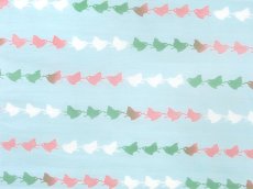 画像1:  【期間限定、6月8日20時〜販売開始】 沢瀉屋の手ぬぐい　お花見団子のふりした千鳥ストライプ (1)