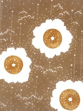 画像1:  【期間限定、6月8日20時〜販売開始】 沢瀉屋の手ぬぐい　お砂糖まぶしたドーナツ ブラウンシュガーVer. (1)