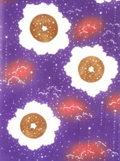 画像2:  【期間限定、6月8日20時〜販売開始】 沢瀉屋の手ぬぐい　お砂糖まぶしたドーナツ ギャラクシー (2)