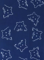 画像1:  【期間限定、6月8日20時〜販売開始】 沢瀉屋の手ぬぐい　ハムスター 紺 (1)