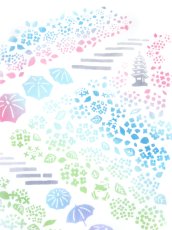 画像1: 手ぬぐい　大仏あじさい巡り (1)