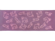 画像2:  【期間限定、6月15日20時〜販売開始】 沢瀉屋の手ぬぐい　とら子とら吉 ピンク色 (2)