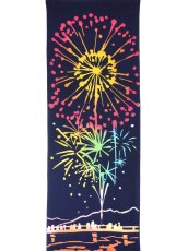 画像4: 手ぬぐい　宵の花 煙火一閃 (4)