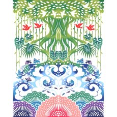画像4:  【期間限定、7月7日20時〜販売開始】 虹亀商店の手ぬぐい　メグルタイコノミズ (4)