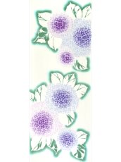 画像2:  【期間限定、7月7日20時〜販売開始】 注染工房の手ぬぐい　あじさい オフホワイト (2)