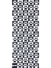 画像2:  【期間限定、7月7日20時〜販売開始】 注染工房の手ぬぐい　市松肉球 白黒 (2)