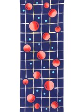 画像2:  【期間限定、7月7日20時〜販売開始】 注染工房の手ぬぐい　水玉 紺地 (2)