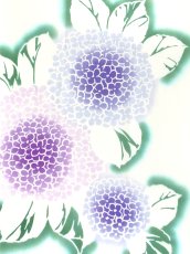 画像1:  【期間限定、7月7日20時〜販売開始】 注染工房の手ぬぐい　あじさい オフホワイト (1)