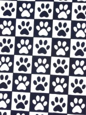 画像1:  【期間限定、7月7日20時〜販売開始】 注染工房の手ぬぐい　市松肉球 白黒 (1)