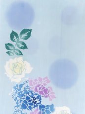 画像2: 【期間限定、8月5日20時〜販売開始】彩注染手拭い美香の手ぬぐい　紫陽花と薔薇 (2)