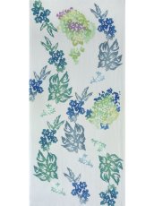 画像2: 【期間限定、8月5日20時〜販売開始】彩注染手拭い美香の手ぬぐい　紫陽花とホスタ (2)
