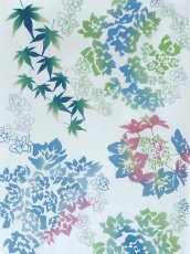 画像1: 【期間限定、8月5日20時〜販売開始】彩注染手拭い美香の手ぬぐい　紫陽花 浮 ブルー (1)