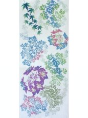 画像3: 【期間限定、8月5日20時〜販売開始】彩注染手拭い美香の手ぬぐい　紫陽花 浮 ブルー (3)