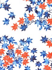 画像2: 染の安坊の手ぬぐい　染付色絵 紅葉 (2)