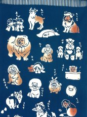 画像1: 梨園染の手ぬぐい　手ぬぐい犬 (1)