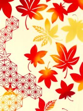 画像1: 気音間の手ぬぐい　舞紅葉 (1)