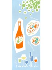 画像4: にじゆらの手ぬぐい　Living with wine 白 (4)