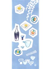 画像4: にじゆらの手ぬぐい　ゆらり日本酒 (4)