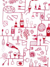 画像2: にじゆらの手ぬぐい　wine-tsunagi 赤 (2)