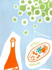 画像2: にじゆらの手ぬぐい　Living with wine 白 (2)