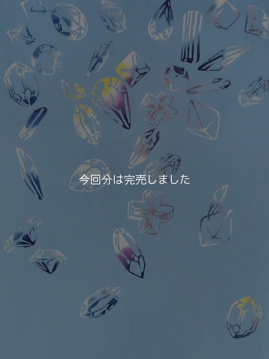 画像1: 【期間限定】play on wordsの手ぬぐい　結晶尽くし (1)